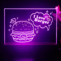 ADVPRO I love burger Tabletop LED neon sign st5-j5009 - Purple