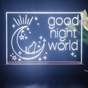 ADVPRO good night world with cat Tabletop LED neon sign st5-j5010 - White