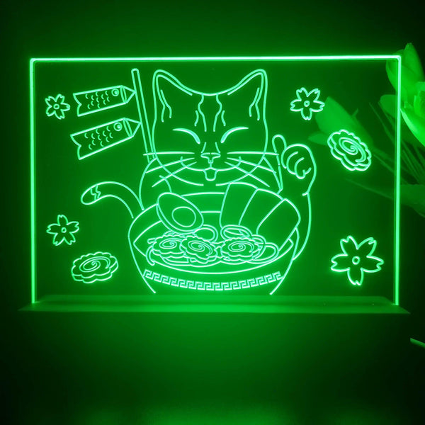 ADVPRO Japan noodle with cat Tabletop LED neon sign st5-j5011 - Green