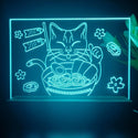 ADVPRO Japan noodle with cat Tabletop LED neon sign st5-j5011 - Sky Blue
