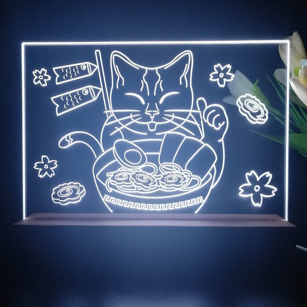 ADVPRO Japan noodle with cat Tabletop LED neon sign st5-j5011 - White