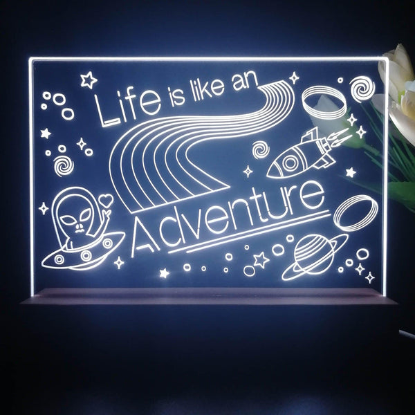ADVPRO Life is like an adventure Tabletop LED neon sign st5-j5012 - White