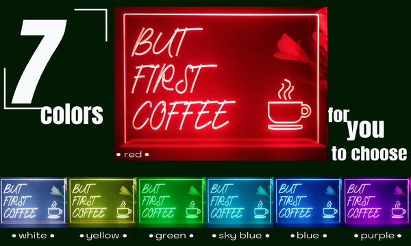 ADVPRO but first coffee Tabletop LED neon sign st5-j5014
