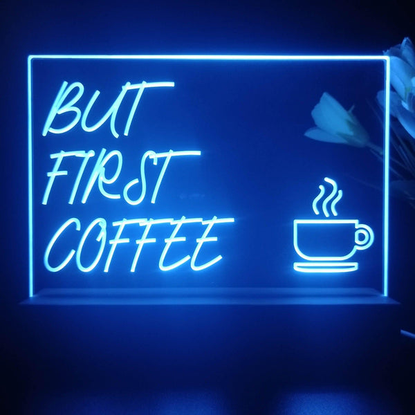 ADVPRO but first coffee Tabletop LED neon sign st5-j5014 - Blue