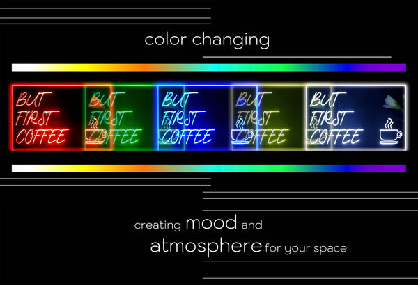 ADVPRO but first coffee Tabletop LED neon sign st5-j5014 - Color Changing