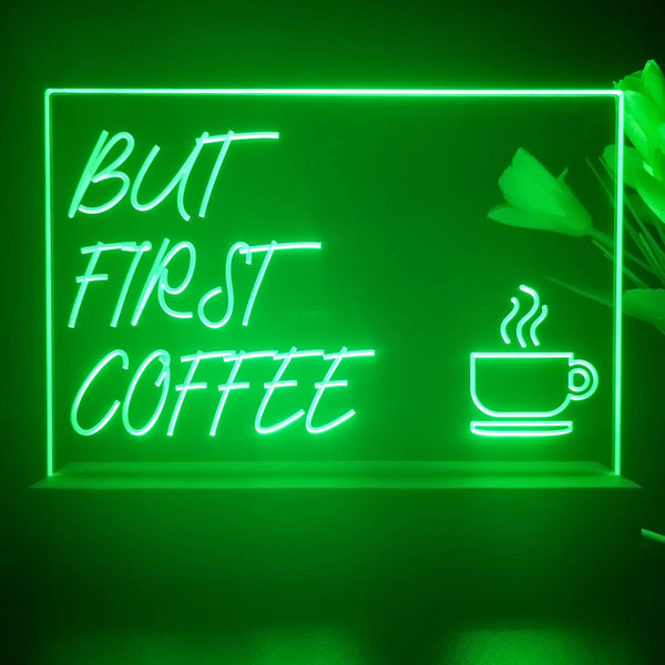 ADVPRO but first coffee Tabletop LED neon sign st5-j5014 - Green