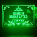 ADVPRO morning begins after coffee Tabletop LED neon sign st5-j5015 - Green