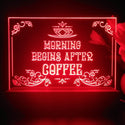 ADVPRO morning begins after coffee Tabletop LED neon sign st5-j5015 - Red