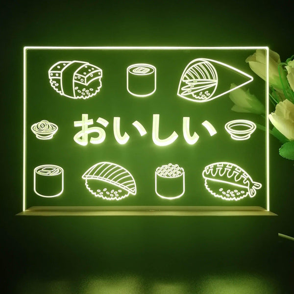 ADVPRO Sushi good taste (Japanese) Tabletop LED neon sign st5-j5017 - Yellow