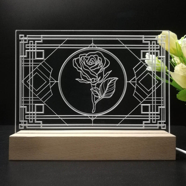 ADVPRO Decorative window with rose Tabletop LED neon sign st5-j5018 - 7 Color