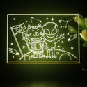 ADVPRO Space adventure _cat with alien Tabletop LED neon sign st5-j5019 - Yellow