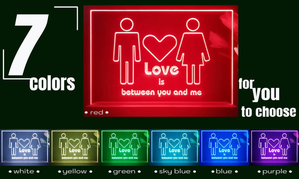 ADVPRO Love is between you and me Tabletop LED neon sign st5-j5020