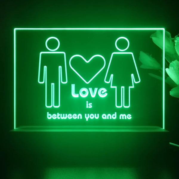 ADVPRO Love is between you and me Tabletop LED neon sign st5-j5020 - Green