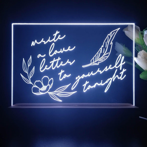 ADVPRO Write a love letter to yourself tonight Tabletop LED neon sign st5-j5021 - White