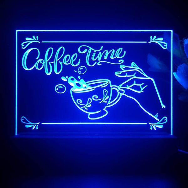 ADVPRO coffee time Tabletop LED neon sign st5-j5022 - Blue