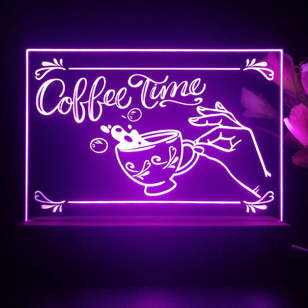 ADVPRO coffee time Tabletop LED neon sign st5-j5022 - Purple