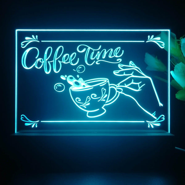ADVPRO coffee time Tabletop LED neon sign st5-j5022 - Sky Blue