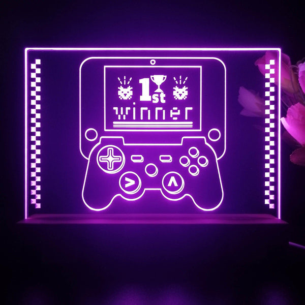 ADVPRO playing game 1st winner Tabletop LED neon sign st5-j5023 - Purple