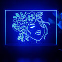 ADVPRO Lady face with flower Tabletop LED neon sign st5-j5024 - Blue