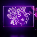 ADVPRO Lady face with flower Tabletop LED neon sign st5-j5024 - Purple