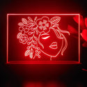 ADVPRO Lady face with flower Tabletop LED neon sign st5-j5024 - Red