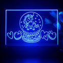 ADVPRO unicorn inside snow globe Tabletop LED neon sign st5-j5027 - Blue