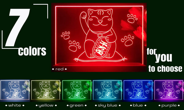ADVPRO japan money cat Tabletop LED neon sign st5-j5031