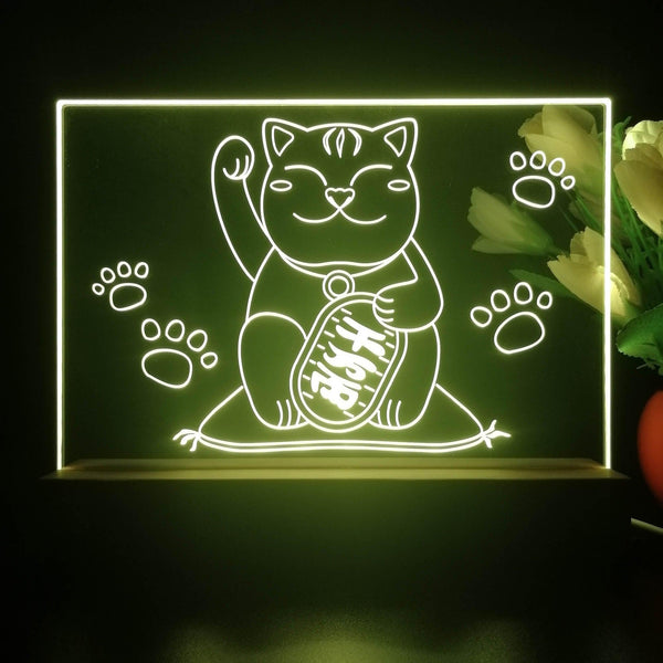 ADVPRO japan money cat Tabletop LED neon sign st5-j5031 - Yellow