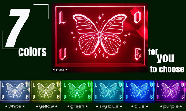 ADVPRO butterfly with wording love Tabletop LED neon sign st5-j5032