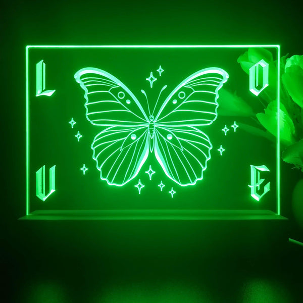 ADVPRO butterfly with wording love Tabletop LED neon sign st5-j5032 - Green