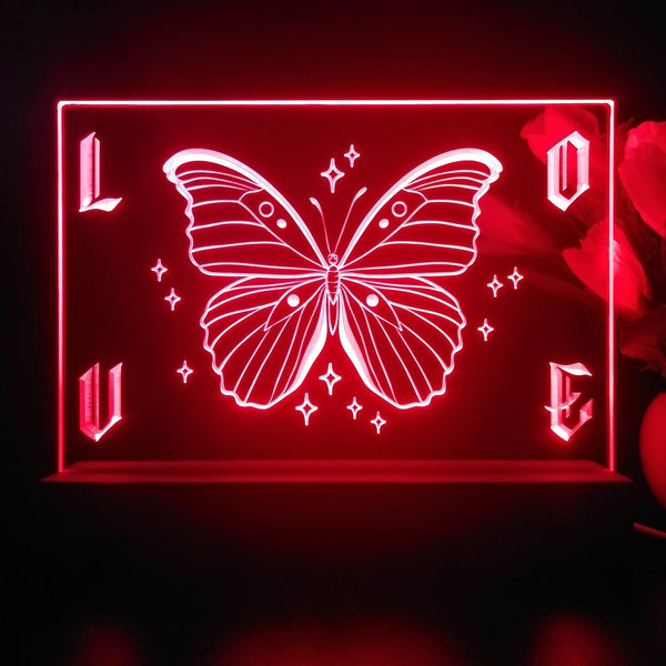 ADVPRO butterfly with wording love Tabletop LED neon sign st5-j5032 - Red