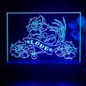 ADVPRO Skull hand with rose and love Tabletop LED neon sign st5-j5037 - Blue