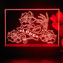 ADVPRO Skull hand with rose and love Tabletop LED neon sign st5-j5037 - Red