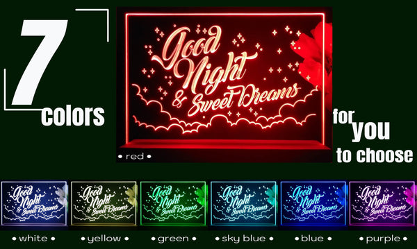 ADVPRO Good night and sweet dreams Tabletop LED neon sign st5-j5038