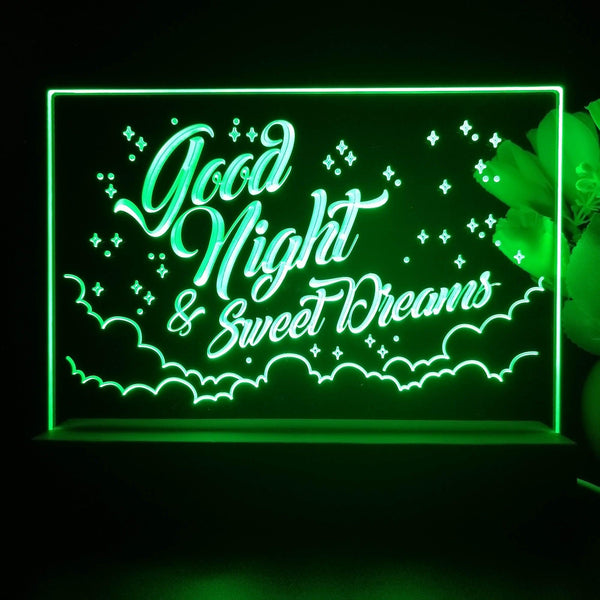 ADVPRO Good night and sweet dreams Tabletop LED neon sign st5-j5038 - Green
