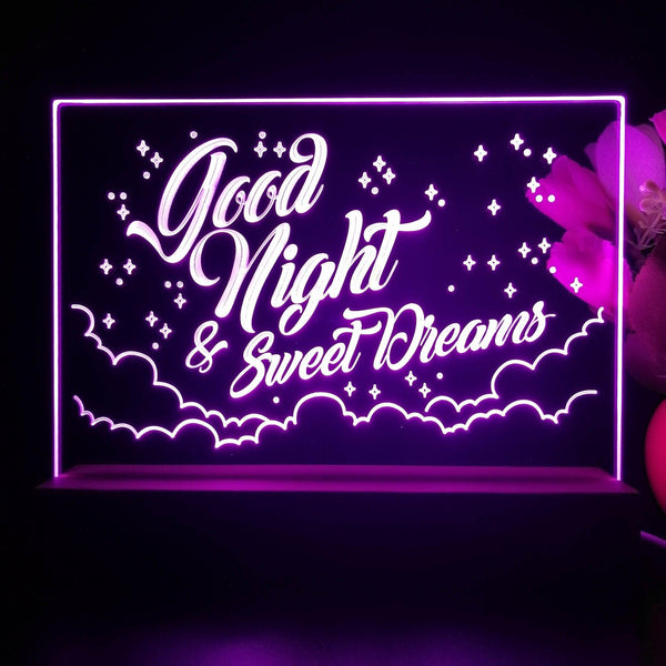 ADVPRO Good night and sweet dreams Tabletop LED neon sign st5-j5038 - Purple