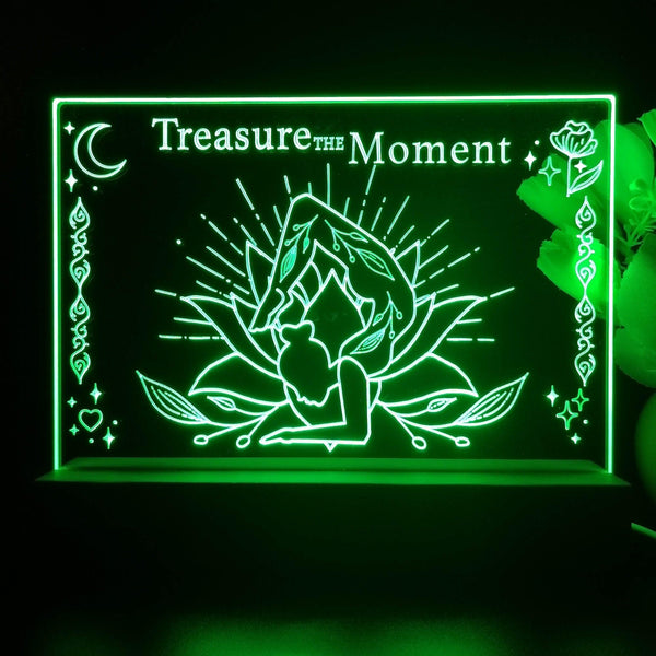 ADVPRO Treasure the moment Tabletop LED neon sign st5-j5039 - Green