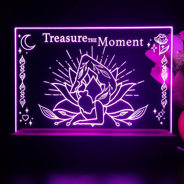 ADVPRO Treasure the moment Tabletop LED neon sign st5-j5039 - Purple
