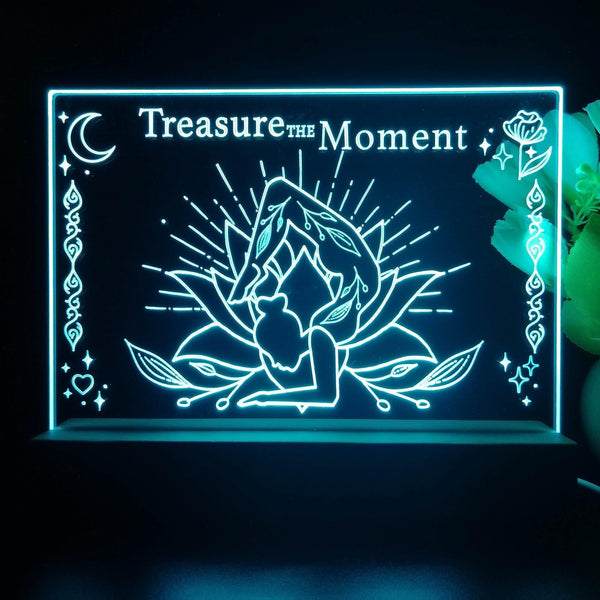 ADVPRO Treasure the moment Tabletop LED neon sign st5-j5039 - Sky Blue