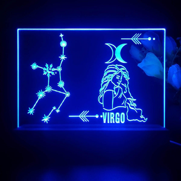 ADVPRO Zodiac Virgo Tabletop LED neon sign st5-j5042 - Blue