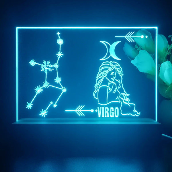 ADVPRO Zodiac Virgo Tabletop LED neon sign st5-j5042 - Sky Blue