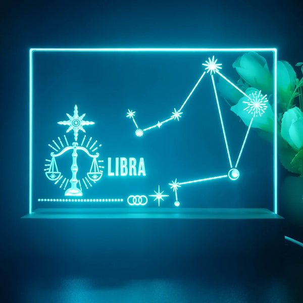ADVPRO Zodiac Libra Tabletop LED neon sign st5-j5043 - Sky Blue