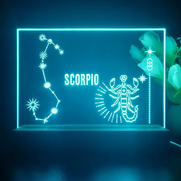 ADVPRO Zodiac Scorpio Tabletop LED neon sign st5-j5044 - Sky Blue