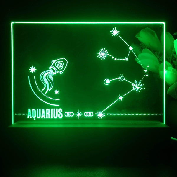 ADVPRO Zodiac Aquarius Tabletop LED neon sign st5-j5047 - Green