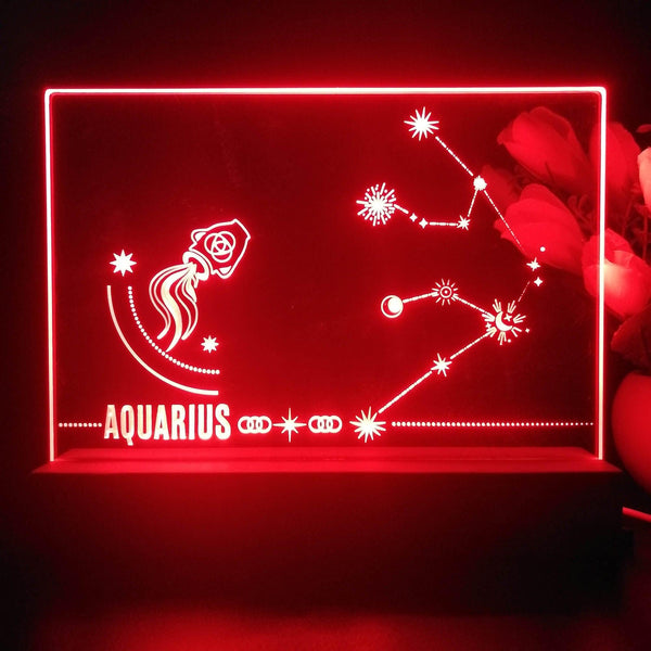 ADVPRO Zodiac Aquarius Tabletop LED neon sign st5-j5047 - Red