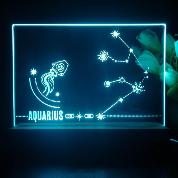 ADVPRO Zodiac Aquarius Tabletop LED neon sign st5-j5047 - Sky Blue
