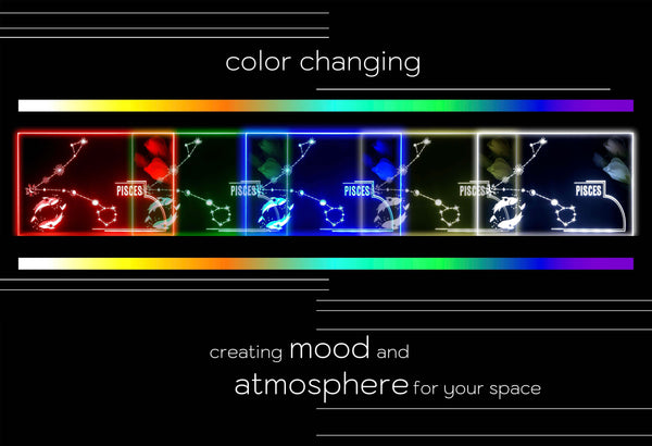 ADVPRO Zodiac Pisces Tabletop LED neon sign st5-j5048 - Color Changing