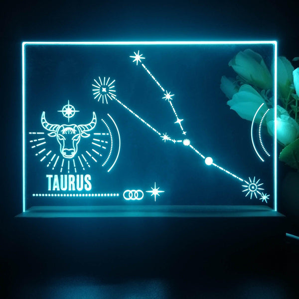 ADVPRO Zodiac Taurus Tabletop LED neon sign st5-j5050 - Sky Blue