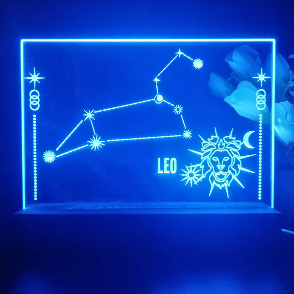 ADVPRO Zodiac Leo Tabletop LED neon sign st5-j5053 - Blue