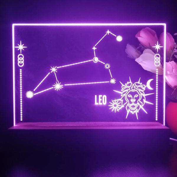 ADVPRO Zodiac Leo Tabletop LED neon sign st5-j5053 - Purple